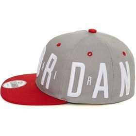 Resim Efsane Air Jordan Hip-hop Şapka Özel Koleksiyon Gri - Kırmızı 