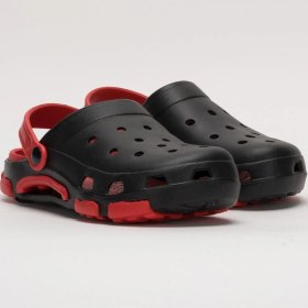Resim Liger Unisex Çift Tabanlı Ortopedik Hemşire Doktor Aşçı Laboratuvar Deniz Havuz Terliği Sandalet Siyah - Kırmızı Siyah - Kırmızı 