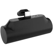 Resim Mini 5000 Mah Powerbank Type-c'ye Takılabilir Mini Taşınabilir Şarj İstasyonu Siyah 