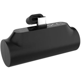 Resim Mini 5000 Mah Powerbank Type-c'ye Takılabilir Mini Taşınabilir Şarj İstasyonu Siyah 