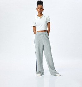 Resim Koton Beli Lastikli Üç İplik Yanları Çizgili Geniş Paça Eşofman Altı Gri 5sak30014ek Gri 