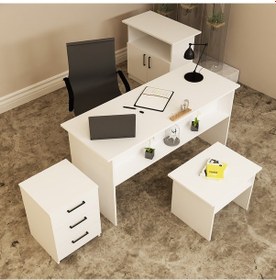 Resim KALENDER DEKOR MERKÜR-1-2-3-4 OFİS BÜRO MASASI TAKIMI MRK01 