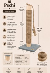 Resim Pechi Masif Kedi Tırmalama 60cm 