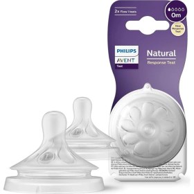 Resim Alkasaz Philips Avent Natural Response 2'li Biberon Emziği, 1 Numara, 0 Ay+ 