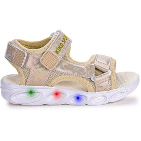 Resim Kiko Kids Kivu Hologram Işıklı Kız Çocuk Cırtlı Sandalet Ayakkabı 