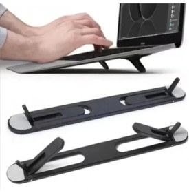Resim Uslucan Alışveriş Siyah 2 Kademeli Katlanabilir ve Yapışkanlı Laptop Standı 