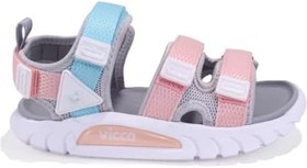 Resim Vicco Cube 332F25Y212 Gri Pembe Ortopedik Günlük Kız Çocuk Spor Sandalet 