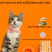 Resim Ayarlanabilir Anti-Kayıp Elastik Pet Yaka, Silikon Etiket Kılıfı ile - Yumuşak Polyester, Pil Gerektirmez, Kediler ve Küçük Köpekler için İdeal, Günlük Pet Yaka|Kılıf Pet Yaka|Dayanıklı Pet Yaka, Pil Gerektirmez 