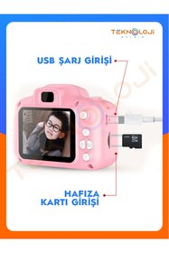 Resim WUNİT Dijital Fotoğraf Makinesi Çocuk Tripod'lu Hd Kamera Ve Video Askı İp Hediye 