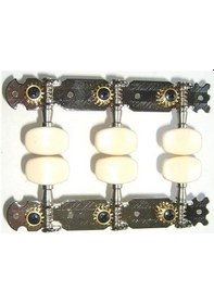 Resim Maxtone Gm307n Klasik Gitar Burgu Seti - 3+3 Desenli Aksesuar/yedek Parça Şık Lir Tasarımlı İşlemeli Gövde, Nikel Kaplama Ve Geleneksel Estetik Görünüm 