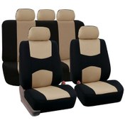 Resim 9 İn 1 Evrensel Dört Mevsim Anti-kaymaz Yastık Mat 5 Koltuk Arabası İçin Set, Stil: Sıradan Beige 