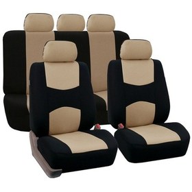 Resim 9 İn 1 Evrensel Dört Mevsim Anti-kaymaz Yastık Mat 5 Koltuk Arabası İçin Set, Stil: Sıradan Beige 
