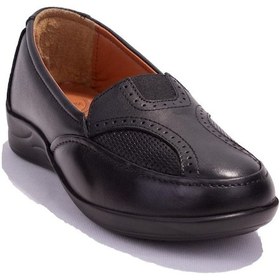 Resim Polaris 105072 Siyah Ortopedik Günlük Kadın Deri Ayakkabı 001 