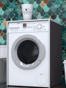 Resim Kenzlife Çamaşır Makinesi Dolabı Naum Gri 90*70*60 Banyo Kapaksız Arkalıksız 