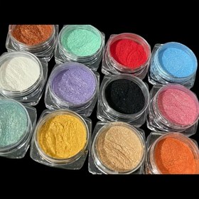 Resim 12 Renk Seti Doğal Mika Tozu Sabun Kozmetik Reçine Tırnak Boyası Moda Renkli Takı Aksesuarları 