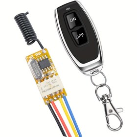 Resim Uzaktan Kumanda Anahtarı 433Mhz Küçük Temas Röle Kablosuz Anahtar Çoklu Çıkış Seçenekleri ile 3.7V, 4.2V, 4.5V, 5V, 6V, 9V ve 12V için. 