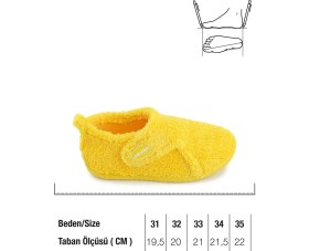 Resim Kışlık Kız Çocuk Peluşlu Rahat Taban Cırt Cırtlı Ayarlanabilir Ev Okul Kreş Panduf Ayakkabı 