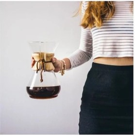 Resim Black Goat Borosilikat Cam (*Chemex) 800 Ml (6 Cup) - Kahve Demleme Sürahisi 