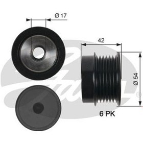 Resim GATES OAP7035 Alternator Kasnagi ( Opel: 1.9Cdti Astra H Vectra C Zafira ) 1204151 55564350 (WH387329) 