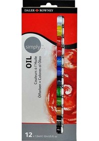 Resim Daler Rowney Simply Yağlı Boya Set 12 Renk 