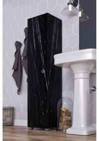 Resim Saltık Çok Amaçlı Banyo Mutfak Kiler Dolabı Siyah 