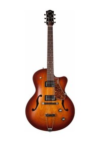 Resim Godin 5th Avenue Cw Kingpin Iı Hb Hollowbody Elektro Gitar Cognac Burst 