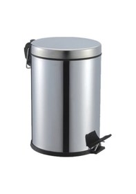 Resim Pedallı 5lt Krom Metal Çöp Kovası 5224 Çok Renkli 