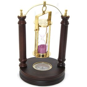 Resim River World Pusula Ve Kum Saati Pirinç 