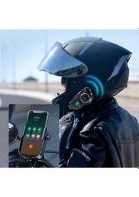 Resim Motosiklet Kask İnterkom Su Geçirmez 1080p Hd Sürüş Kaydedici Kamera 5.3 Bluetooth 