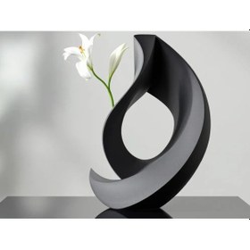 Resim 13cm Mini Vazo Carbon Katkılı Pla Malzeme 