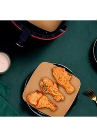 Resim Tek Kullanımlık Hava Yağ Geçirmez Yapışmaz Air Fryer & Fritöz Pişirme Kağıdı 50 Adet 
