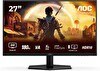 Resim AOC Q27G42XNE 27" 180Hz 0.5MS FreeSync 2K HDR10 Fast Va Gysnc Oyuncu Monitörü 