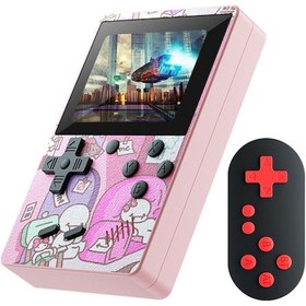 Resim Leezsing X50 Taşınabilir El Konsolu: 2.6 İnç Renkli Ekran, 500 Klasik Oyun, Av Bağlantı, Pembe Renk 