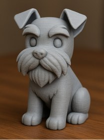 Resim shop Sevimli Schnauzer Köpek Figürü - 3D Baskı Masa 