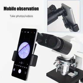 Resim Geniş Gökyüzü Mikroskop Aksesuarları Metal Telefon saç tokası Standı, 12.5X Büyütme, 23.2mm Arayüz, Fotoğraf, Video İzlemek, Kayıt İçin 
