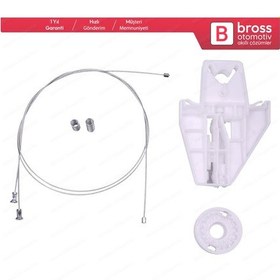 Resim Skoda Fabia MK1 99-2008 4/5 Kapı Van İçin Arka Sağ Cam Kriko Seti 