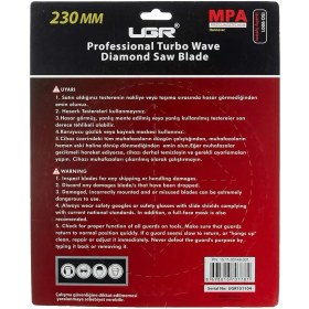 Resim UGR Elmas Daire Testere Turbo Kanallı Ugr 230 mm 