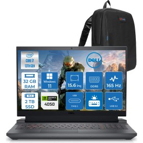 Resim Dell Gaming G15 5530 Intel Core I7 13650HX 32GB Ddr5 2tb SSD Windows 11 Home RTX4050 6gb 140W 15.6" Fhd (1920X1080) 165HZ 3ms 300 Nits Taşınabilir Bilgisayar G155530010UH11 + Zetta Çanta 