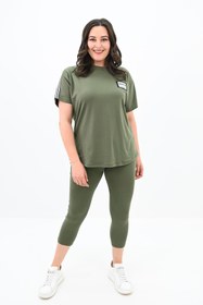 Resim Kadın Büyük Beden Taytlı Takım 3697-23 - 5XL / Bebe Mavi 