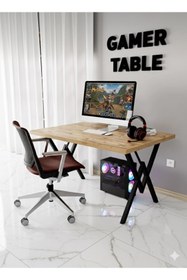 Resim modülare Profesyonel Oyuncu Masası Siyah Bilgisayar Çalışma Masası 120 Cm Gamer Table 
