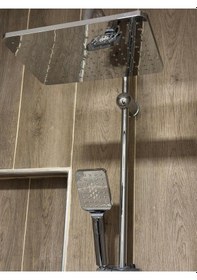 Resim Mırage Krom Yağmurlama Tepe Duş Seti Gri 