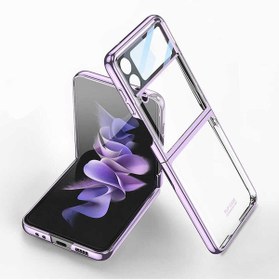 Resim Samsung Galaxy Z Flip 4 Uyumlu Kılıf Zore Kıpta Lensli Kapak Mor 