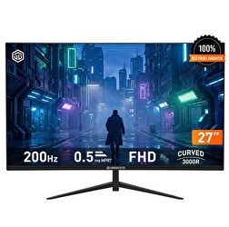 Resim GameBooster Lyris FF20 27" 200Hz 0.5ms FHD VA Panel 3000R Curved Gaming Monitör 