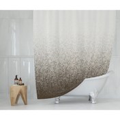 Resim Tropikhome Kahverengi Banyo Perdesi Duş Perdesi Su Geçirmez Banyo Perdeleri Polyester Kumaş Duş Perde 180x200cm 