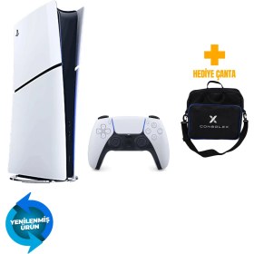 Resim Sony PS5 Slim Dijital 825GB + Tek Kol + ConsoleX Çanta (Yenilenmiş – 2 Yıl Garantili) 