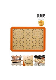Resim Oven Silikon Fırınlanabilir Pişirme Kağıdı 30x40 Cm Kendinden Yağlı Yıkanabilir Silpat Hamur Açma Matı Bordo - Beyaz 