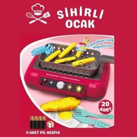 Resim Storemax Ocak Barbekü Renk Değiştiren Sebze ve Gıdalar Mutfak Seti 20 Parça Pilli 