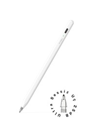 Resim Apple Uyumlu iPad Air 8 Pro Tablet Kalemi Sessiz Doğal Yazı Deneyimi 20 Saat Kullanım Usb-c Hızlı Şarj 