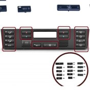 Resim Zetoto Bmw 5 Serisi E-39 Klima Kontrol Düğme Seti 14 Parçalı 1995 2003 