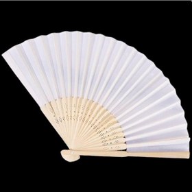 Resim Ahşap Beyaz Kağıt Yelpaze 